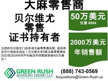 贝尔维尤I-502/华盛顿州酒类控制委员会大麻零售持牌人许可证出售，编号#684