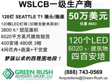 120灯位西雅图I-502 / 华盛顿州酒类控制委员会一级大麻生产商/加工商出售, Offer #683