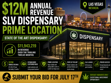12M Annual Revenue SLV Dispensary Prime Location, State of the Art Dispensary! Submit your Bid for July 17th (Las Vegas, Nevada) #2032