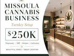 Turn-key Missoula Verticle Dispensary Business. Dispensary, Mipp with Kitchen, Cultivation