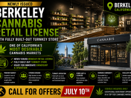 Newly Issued Berkeley Cannabis Retail License with Fully Built-Out Turnkey Store | One of California’s Most Desirable Cannabis Markets (Berkeley, California) #2037