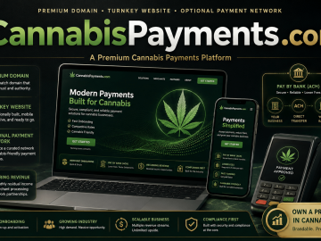 CannabisPayments.com — Premium Domain + Turnkey Website + Optional Payment Network