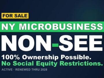 NY Cannabis Microbusiness License – Non-SEE, 100% Ownership Possible
