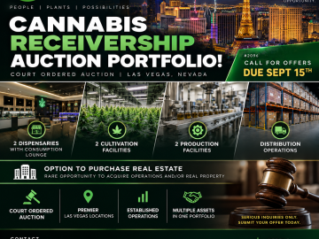Cannabis Receivership Auction Portfolio! 2 Las Vegas Dispensaries with Consumption Lounge, 2 Cultivation Facilities, 2 Production Facilities & Distribution | Option to Purchase Real Estate | Court Ordered Auction (Las Vegas, Nevada) #2096