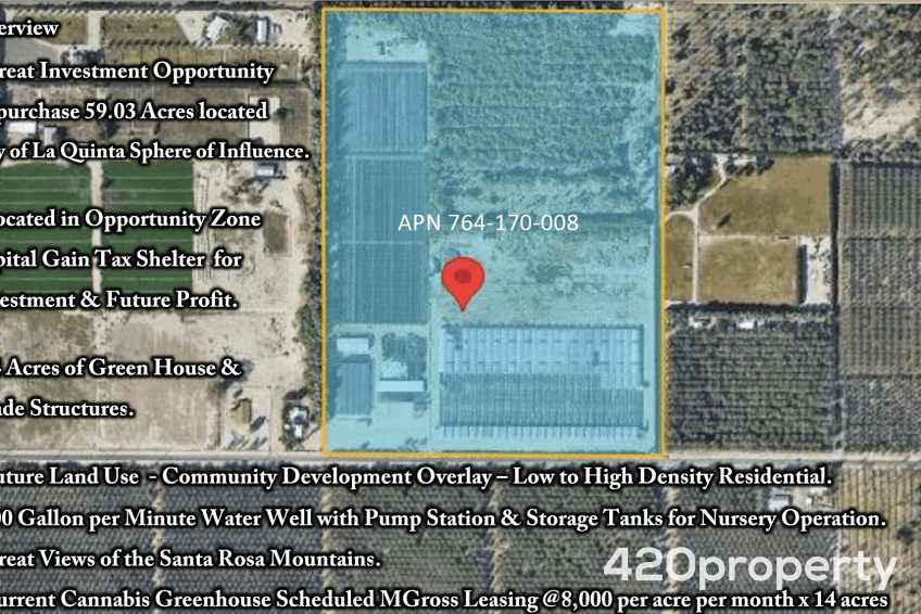 Cannabis Real Estate Listings | Cannabis Greenhouses For Sale