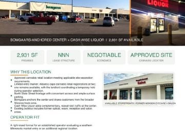 Cannabis-ready retail for lease — 1270 N State St, Waseca MN