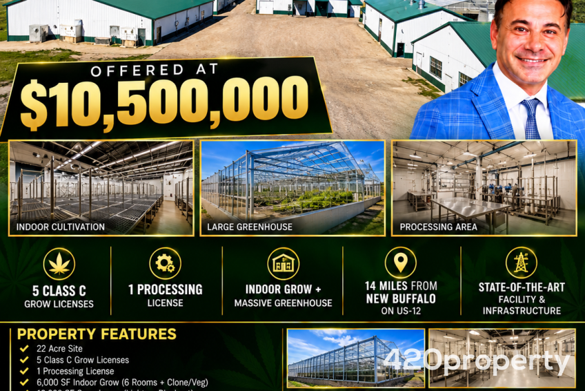 Cannabis Real Estate Listings | Cannabis Warehouses and Industrial Buildings For Sale